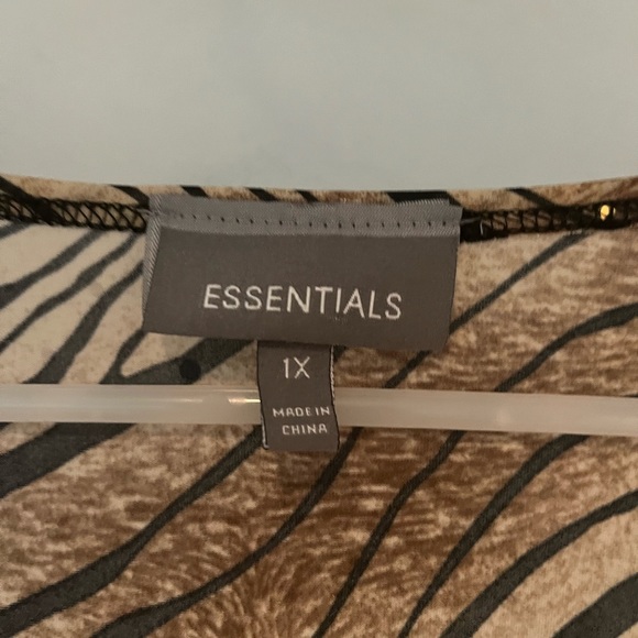 Sparkle 1X Brown/Black Top - Picture 2 of 3